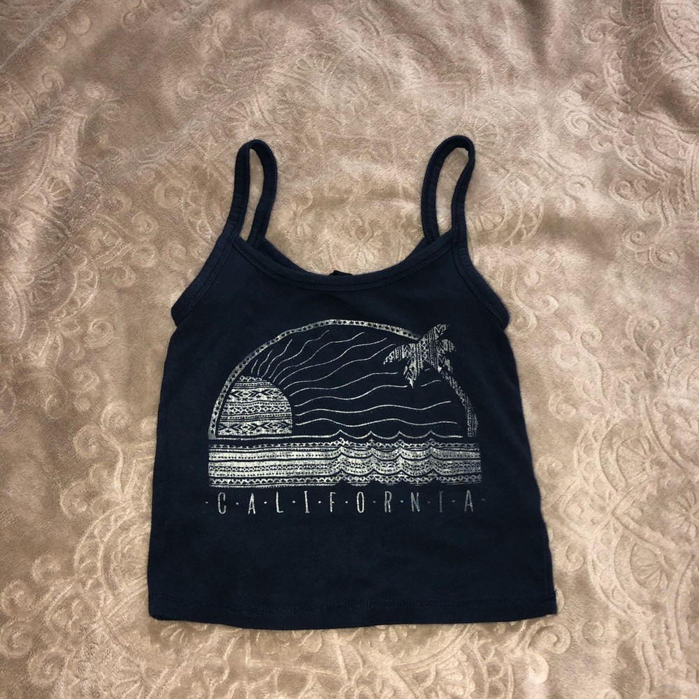 blue crop top
